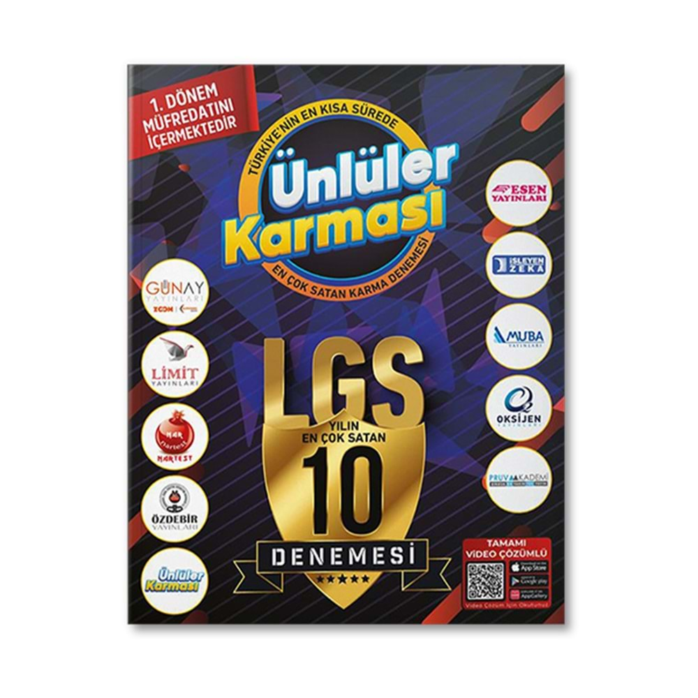 2023 LGS 1.Dönem 10 Karma Deneme Ünlüler Karması