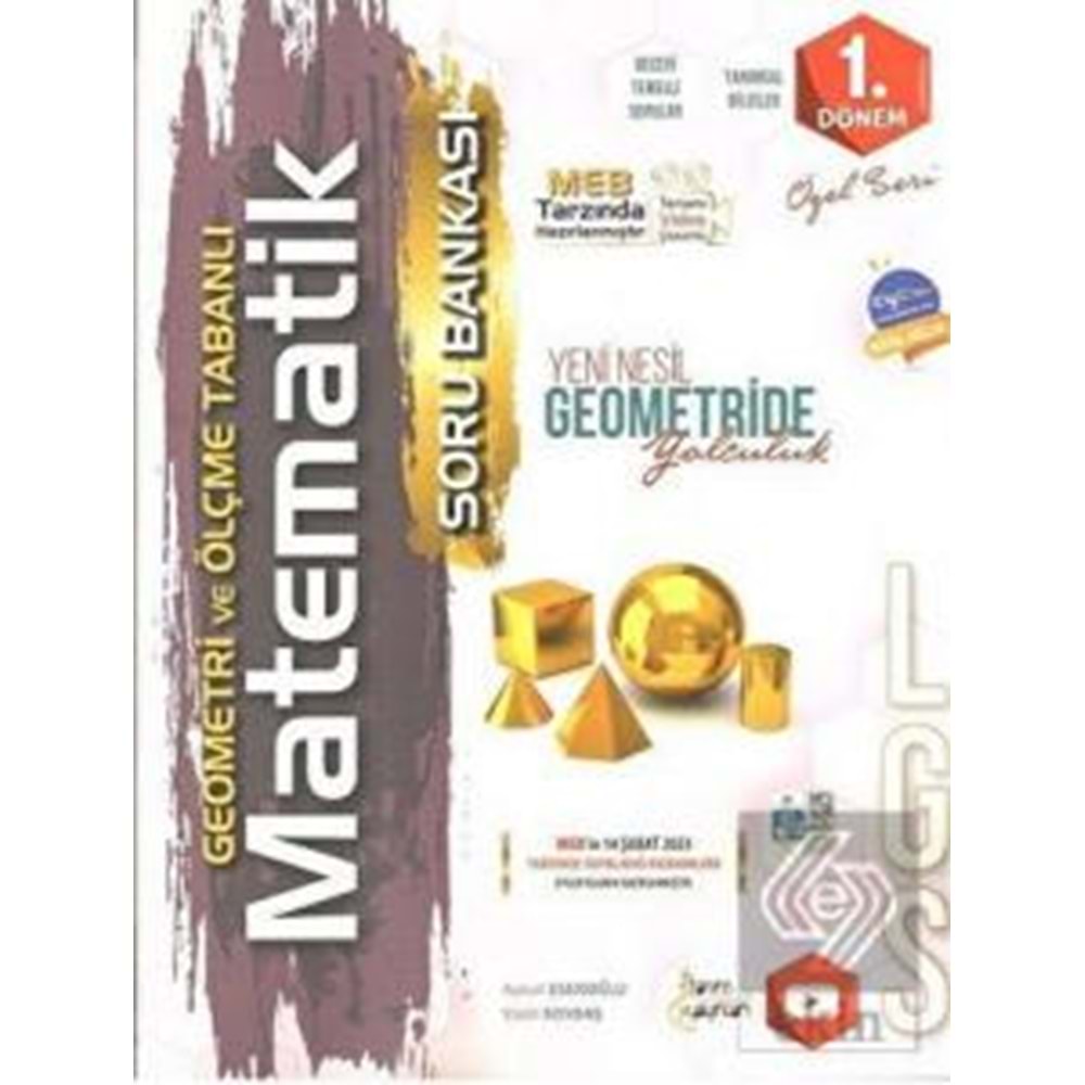 8.Sınıf LGS 1.Dönem Geometri ve Ölçme Tabanlı Matematik Soru Bankası - 2023 Özel Baskı