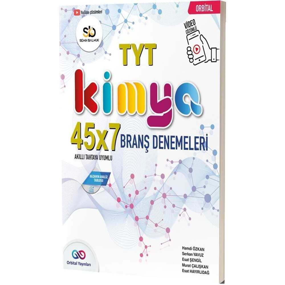 TYT Kimya 45X7 Branş Denemeleri Orbital Yayınları