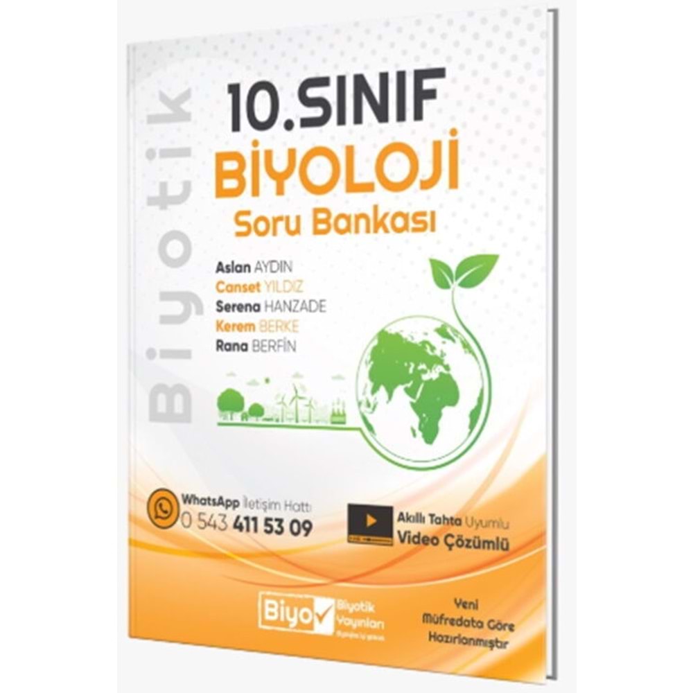 Biyotik 10. Sınıf Biyoloji Soru Bankası 2024