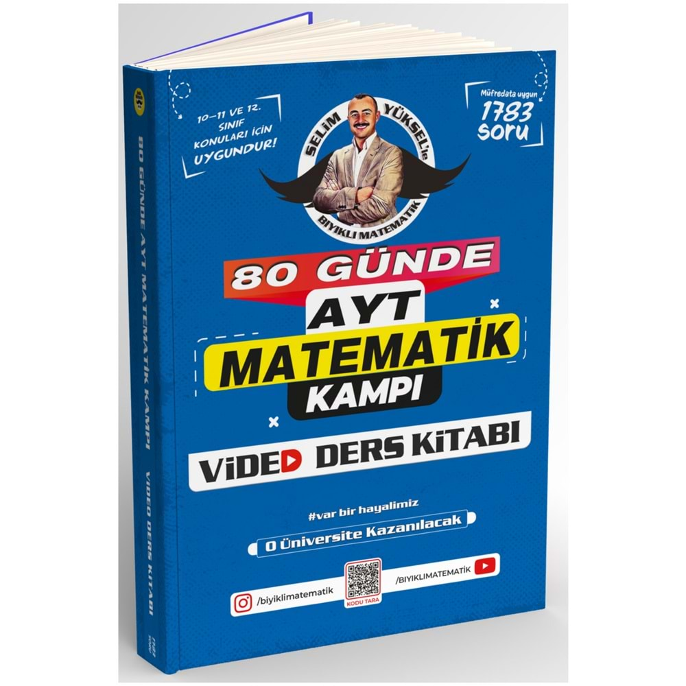 Bıyıklı Matematik 80 Günde AYT Matematik Video Ders Kitabı