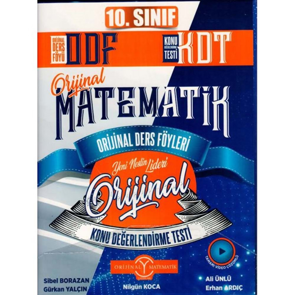 Orijinal Yayınları 10. Sınıf Matematik ODF KDT Seti