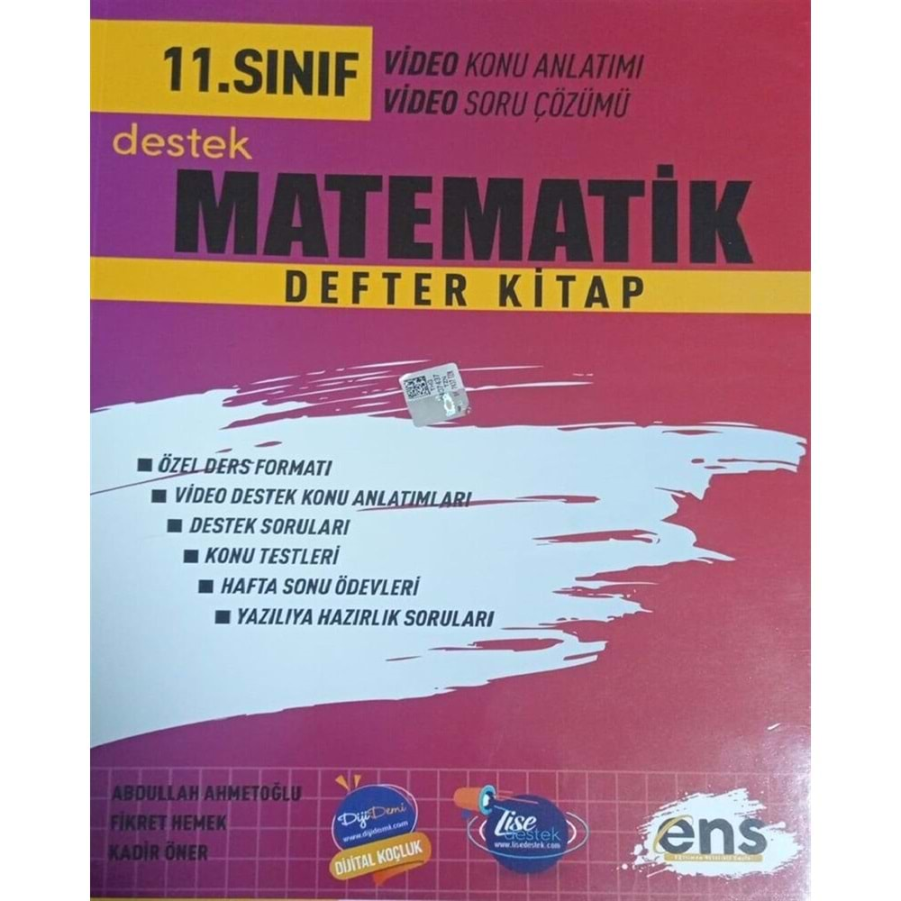 ENS 11. Sınıf Matematik Defter Kitap Konu Anlatımlı Soru Bankası