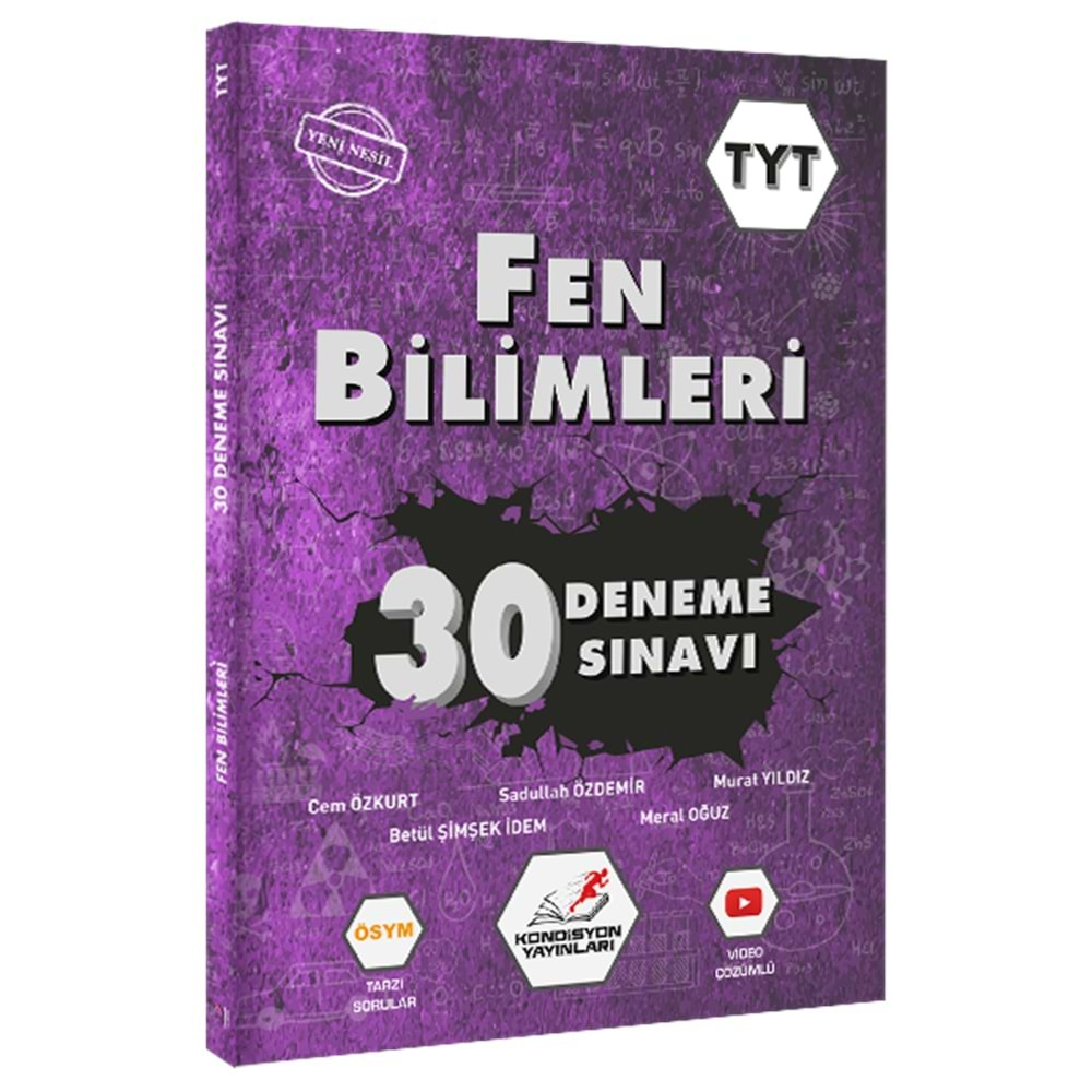 2021 TYT Fen Bilimleri 30 Deneme Sınavı Kondisyon Yayınları