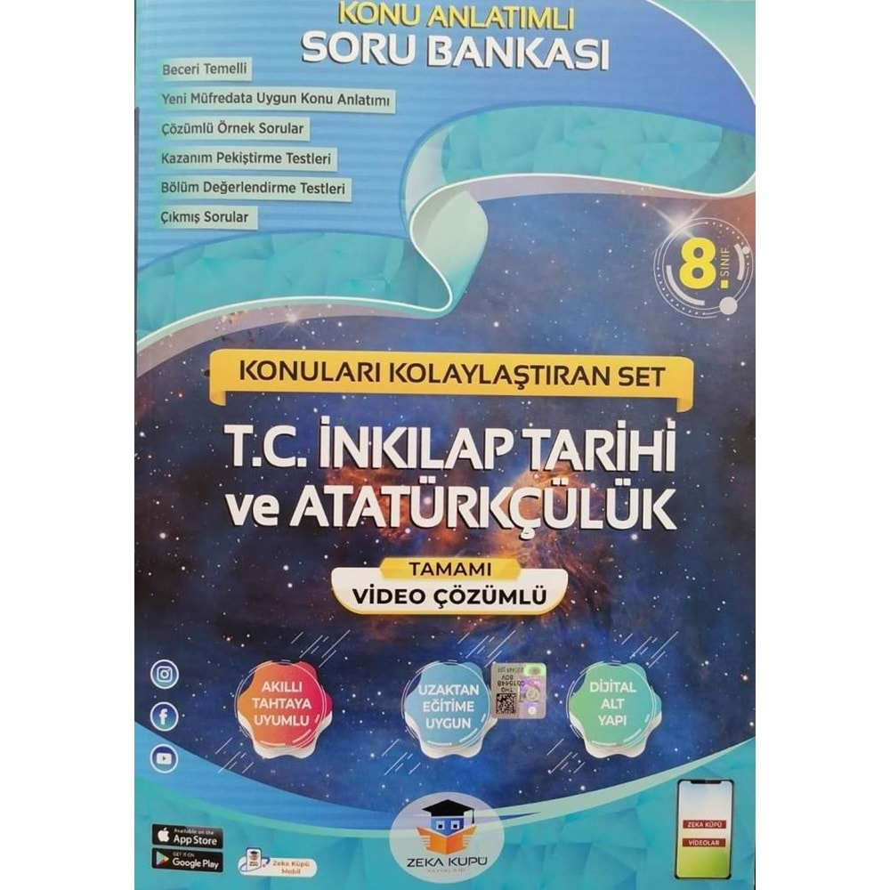 Zeka Küpü 8. Sınıf LGS TC İnkılap Tarihi ve Atatürkçülük Soru Bankası