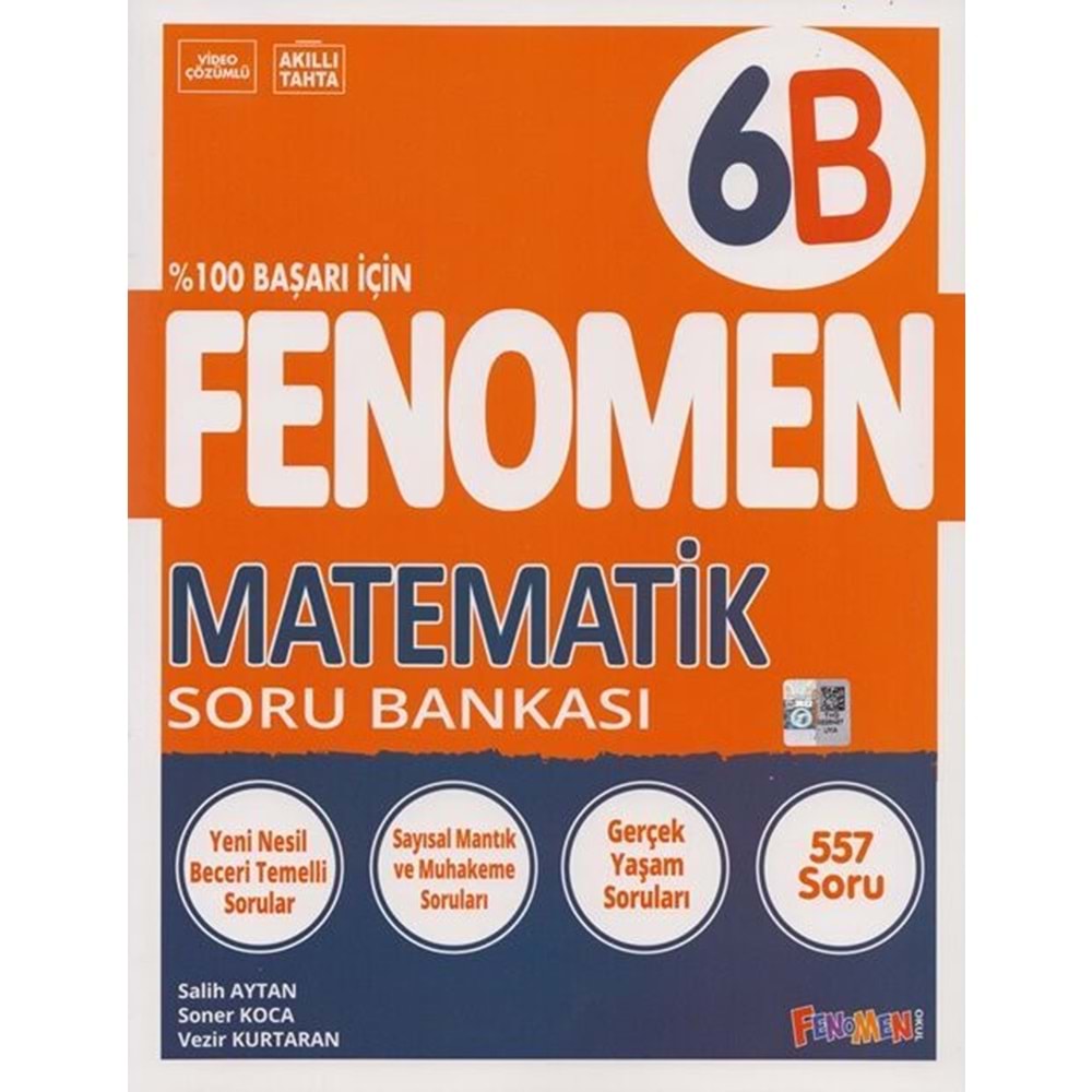Fenomen 6. Sınıf Matematik B serisi Soru Bankası
