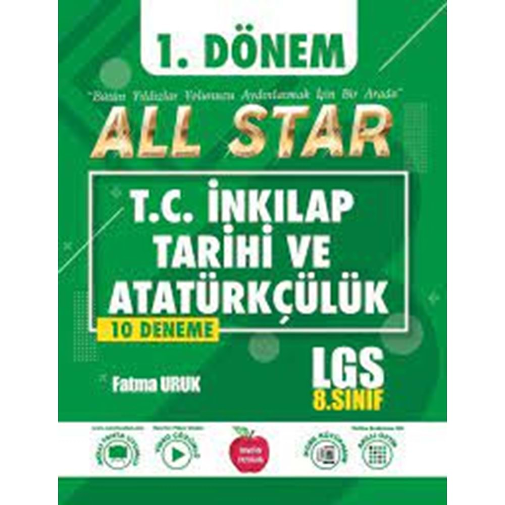 All Star LGS T.C İnkılap Tarihi 1.Dönem 10 Deneme Sınavı Newton Yayınları