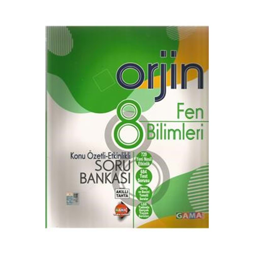 GAMA 8. SINIF ORJİN SORU BANKASI FEN BİLİMLERİ