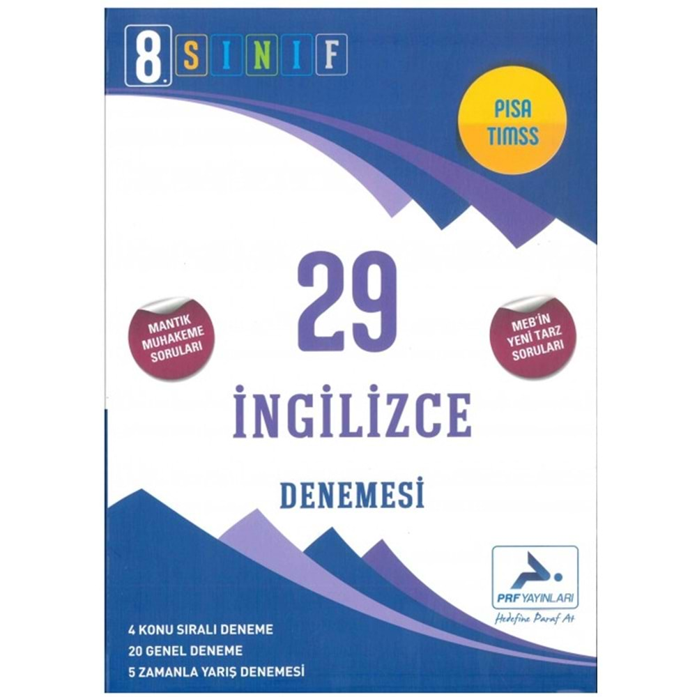 Prf Paraf 8. Sınıf İngilizce 29‘Lu Branş Deneme