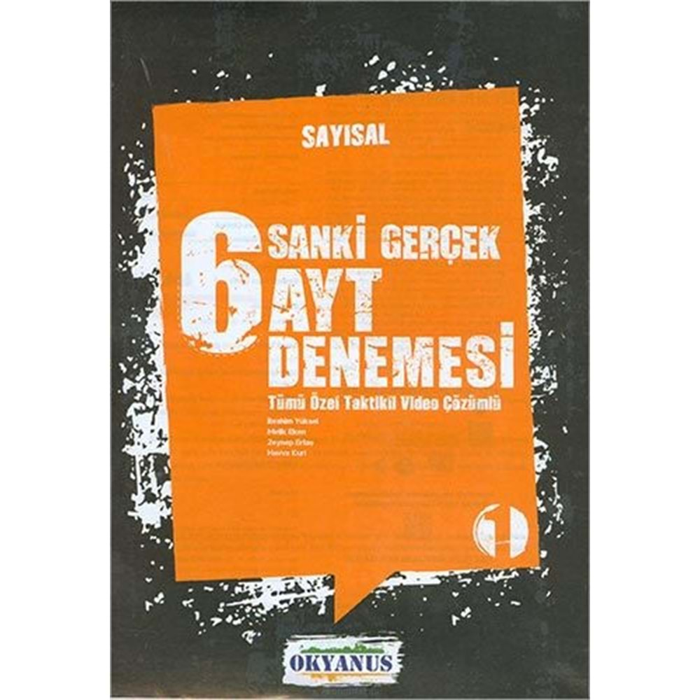 Sanki Gerçek 6 Ayt Sayısal Deneme