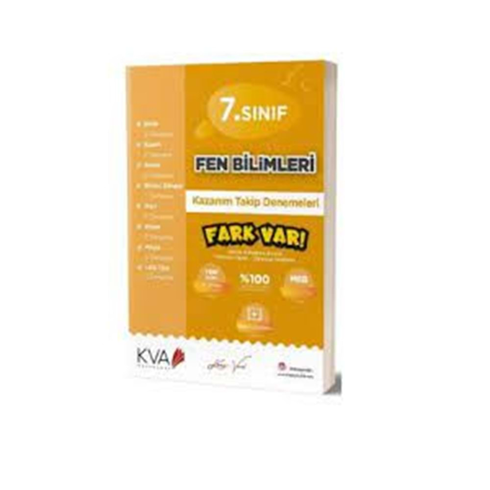 KVA YAYINLARI 7. SINIF KT DENEMELERİ FEN BİLİMLERİ