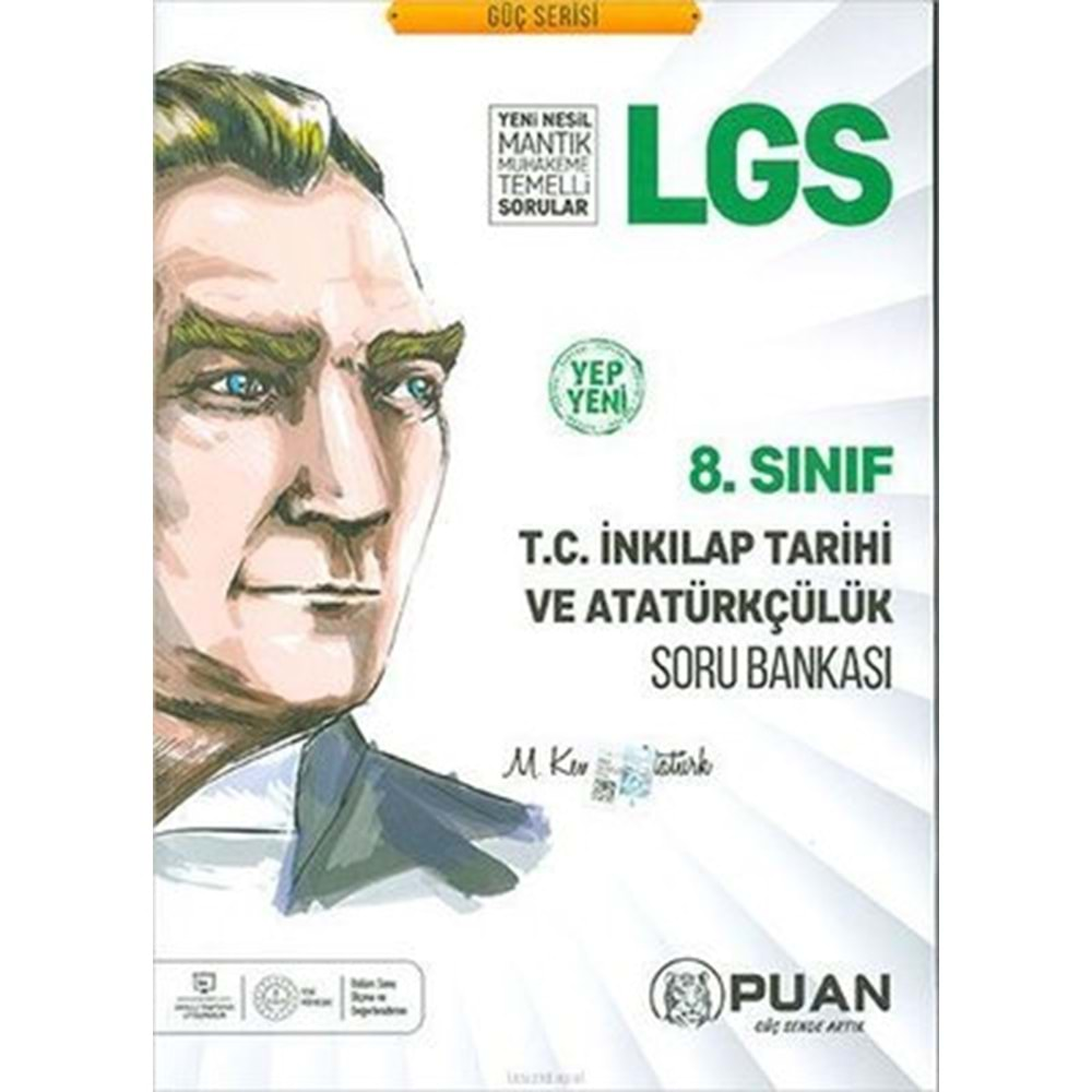 Puan Güç Serisi 8. Sınıf T.C İnkılap Tarihi ve Atatürkçülük Soru Bankası