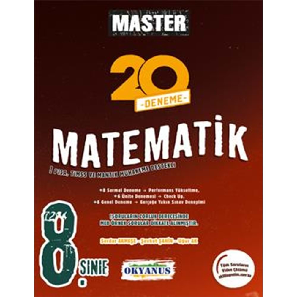 8. Sınıf Master 20 Matematik Denemesi