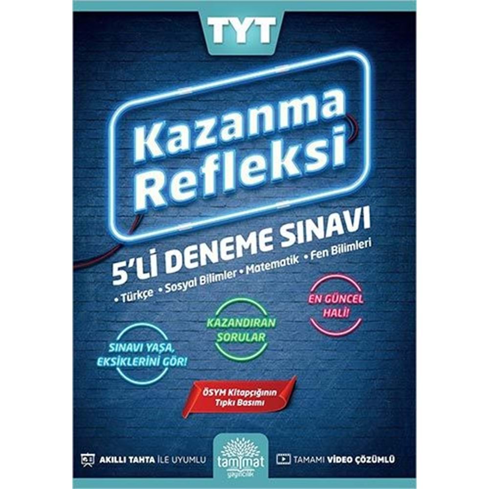 Tammat Yayıncılık TYT Kazanma Refleksi 5 Li Deneme Sınavı