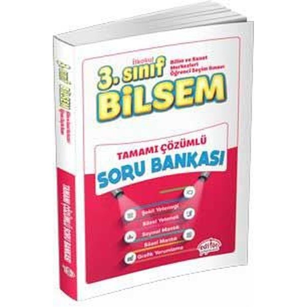 Editör 3. Sınıf Bilsem Tamamı Çözümlü Soru Bankası (Büyük Boy)