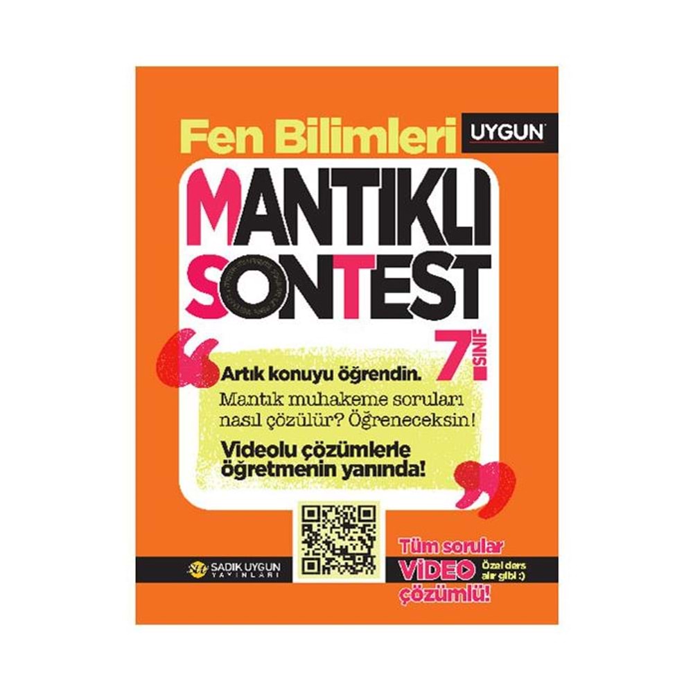 Uygun Mantıklı Son Test 7. Sınıf Fen Bilimleri Soru bankası