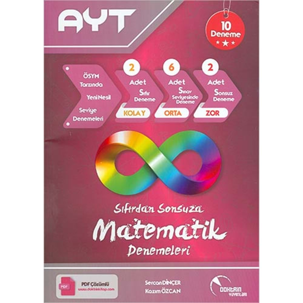 Doktrin AYT Matematik Sıfırdan Sonsuza 10 Çözümlü Deneme