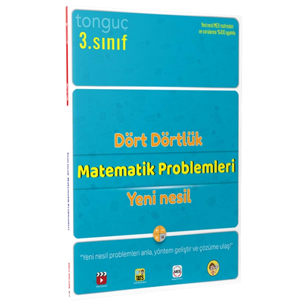 Tonguç 3. Sınıf Dört Dörtlük Matematik Problemleri Yeni Nesil Sorular