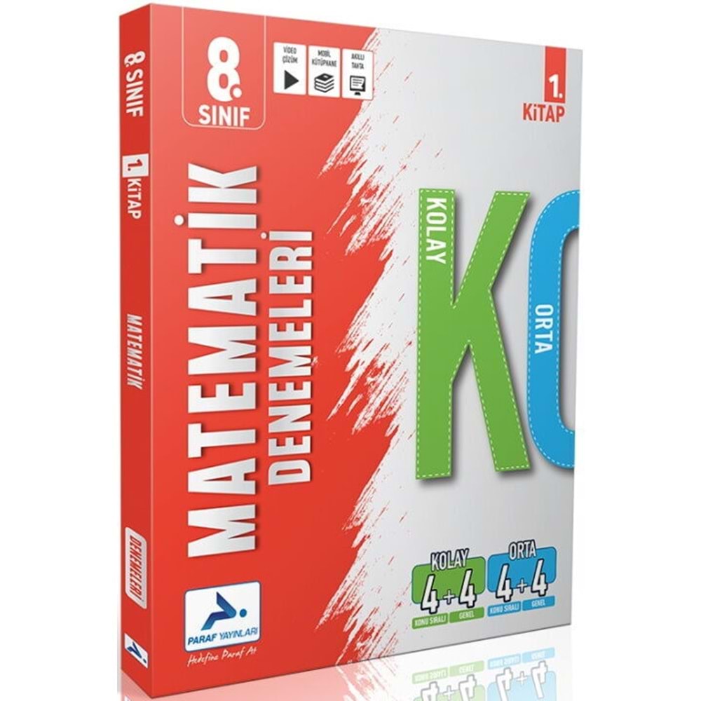 Paraf Yayınları 8. Sınıf Matematik Kolay Orta Branş Deneme