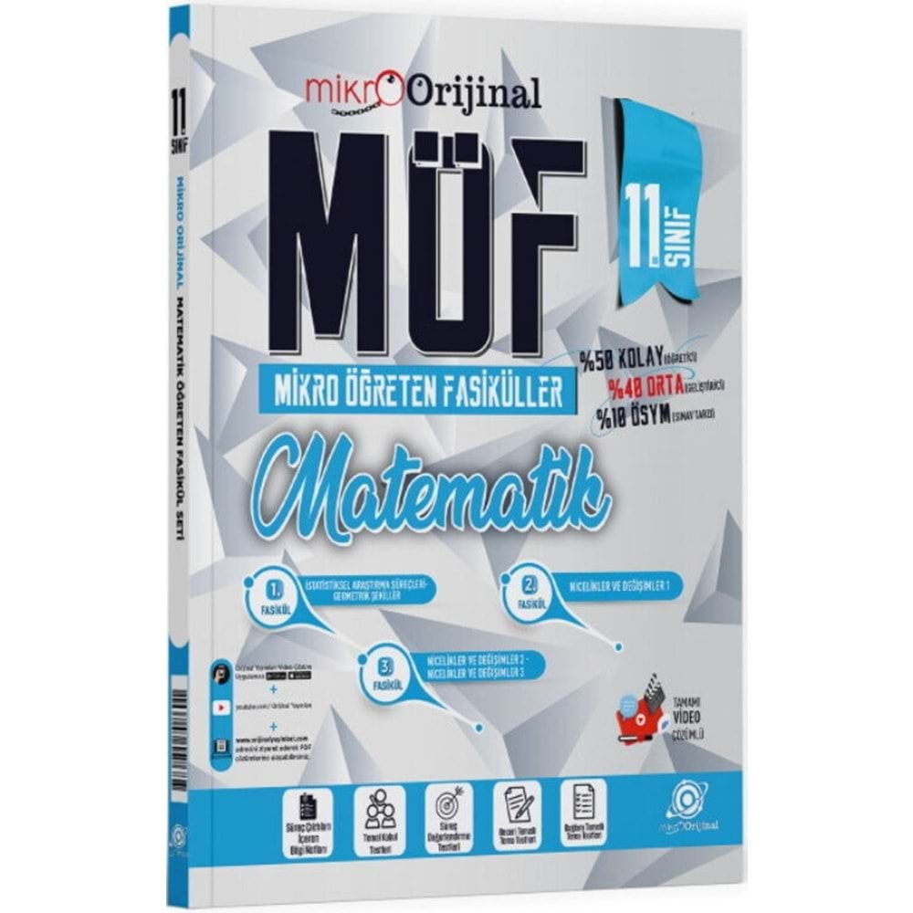 Orijinal Mikro 11. Sınıf Matematik MÖF Mikro Öğreten Fasikül Set
