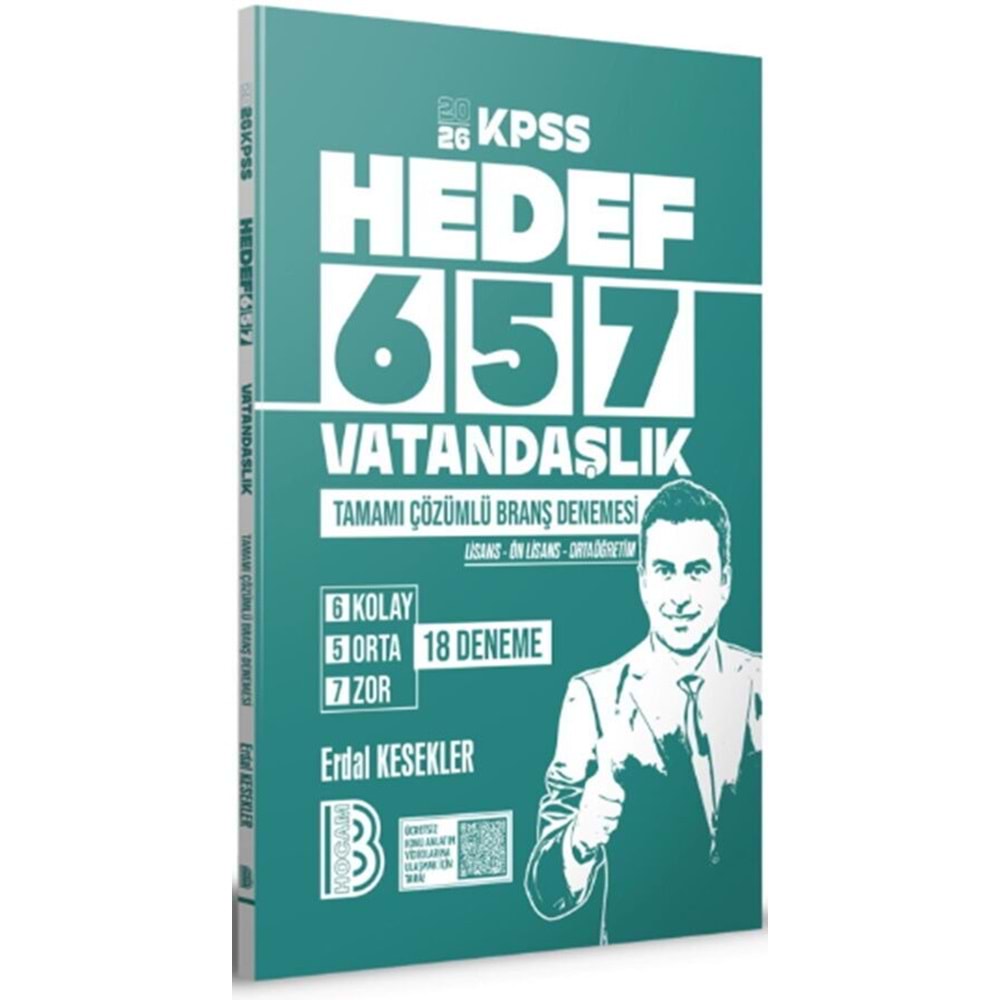Benim Hocam 2026 KPSS Vatandaşlık 18 Branş Deneme