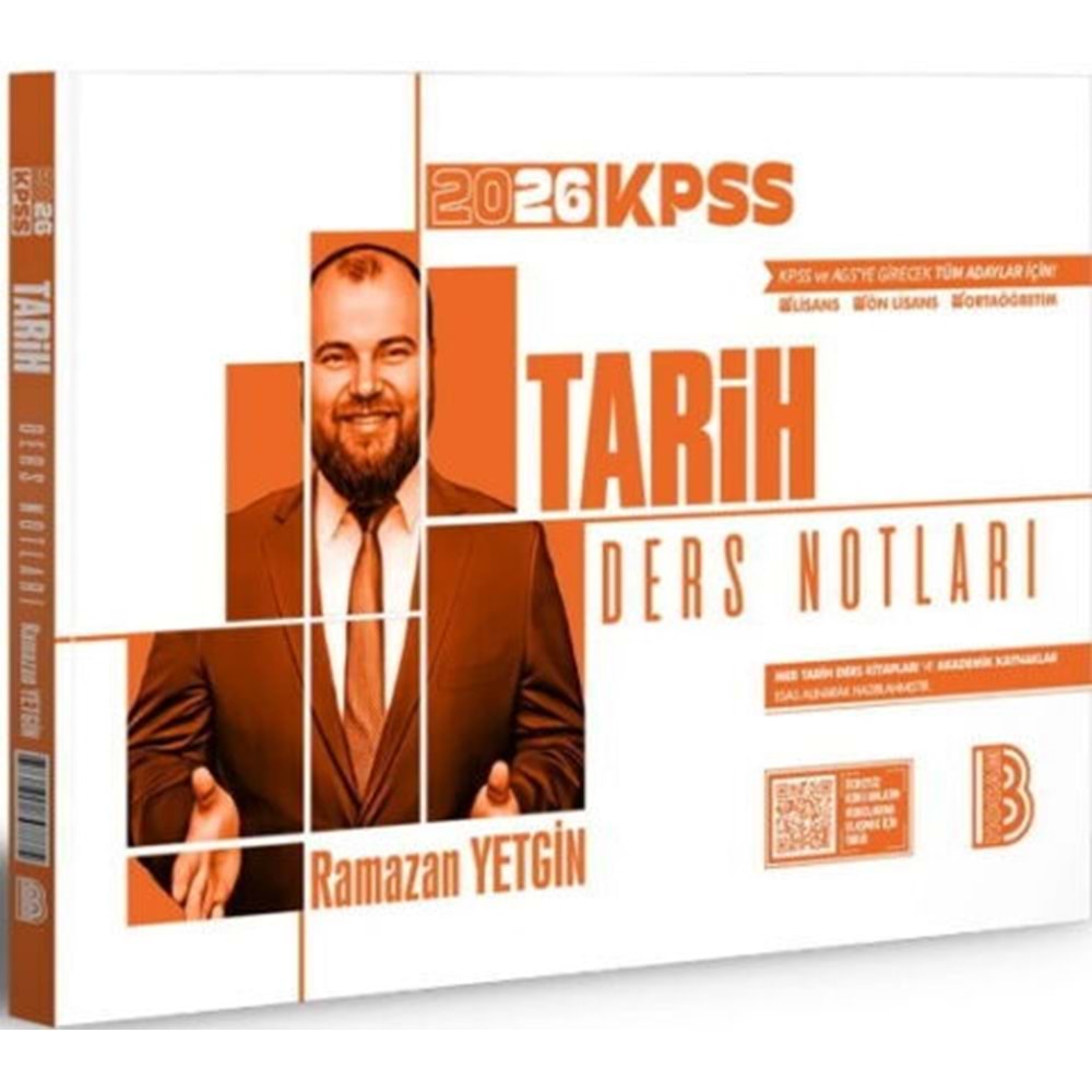 Benim Hocam 2026 KPSS Tarih Ders Notları