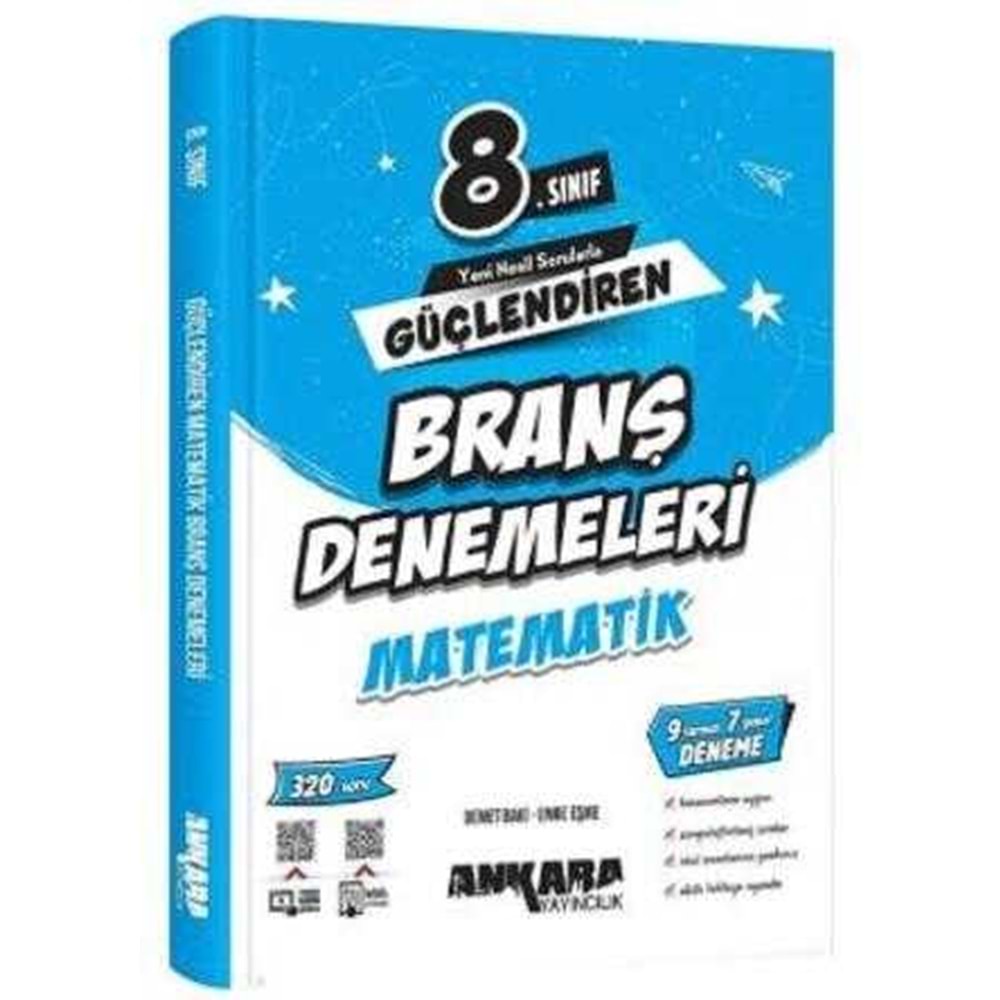 Ankara Yayıncılık 8. Sınıf Matematik Güçlendiren Branş Denemeleri