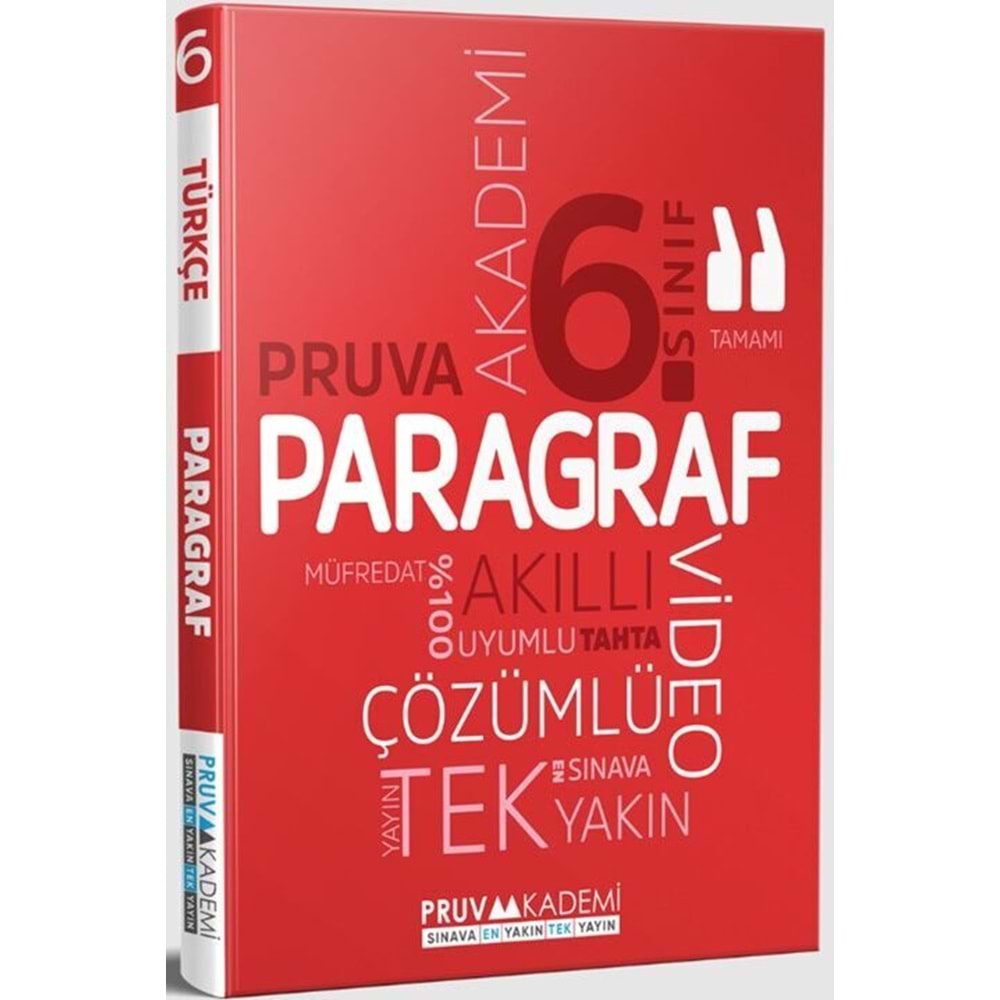 Pruva Akademi 6. Sınıf Paragraf Soru Bankası