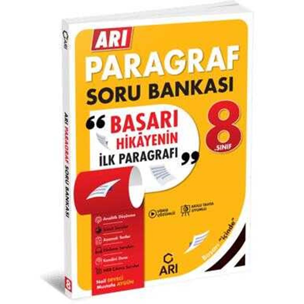 Arı Yayıncılık 8. Sınıf Arı Paragraf Soru Bankası