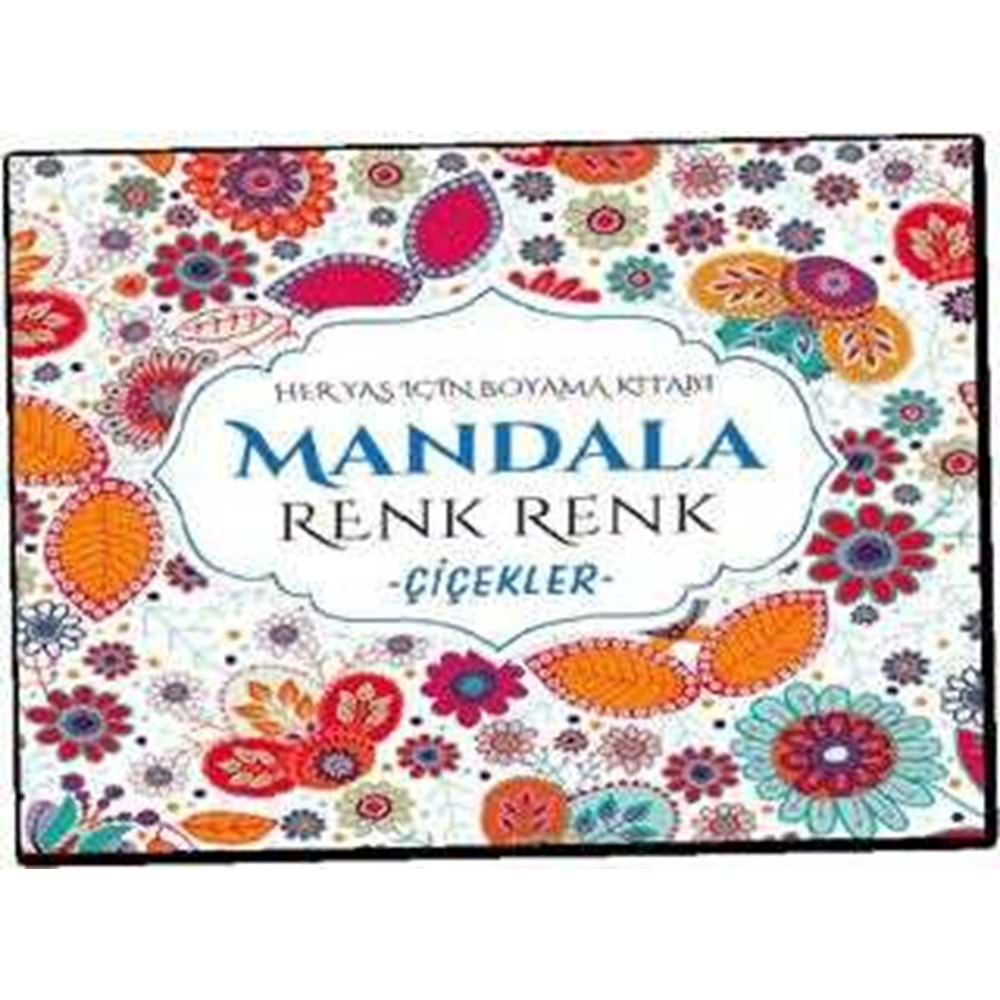 Mandala Renk Renk Çiçekler