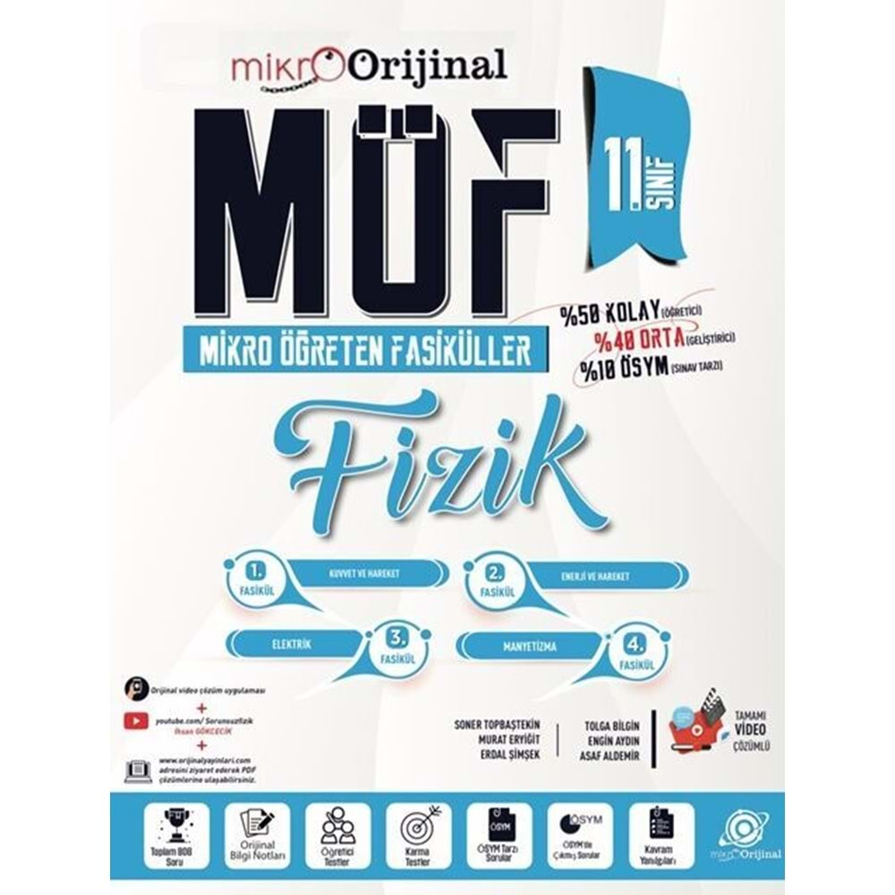 Orijinal Mikro 11. Sınıf Fizik MÖF Mikro Öğreten Fasiküller