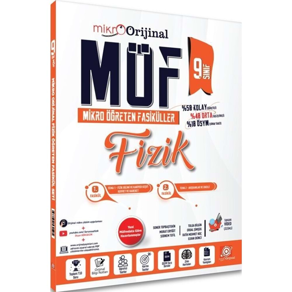 Orijinal Mikro 9. Sınıf Fizik MÖF Mikro Öğreten Fasiküller