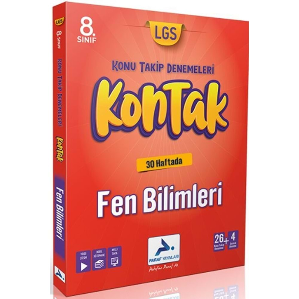 Paraf Yayınları 8. Sınıf Fen Bilimleri Kontak Konu Takip Denemeleri