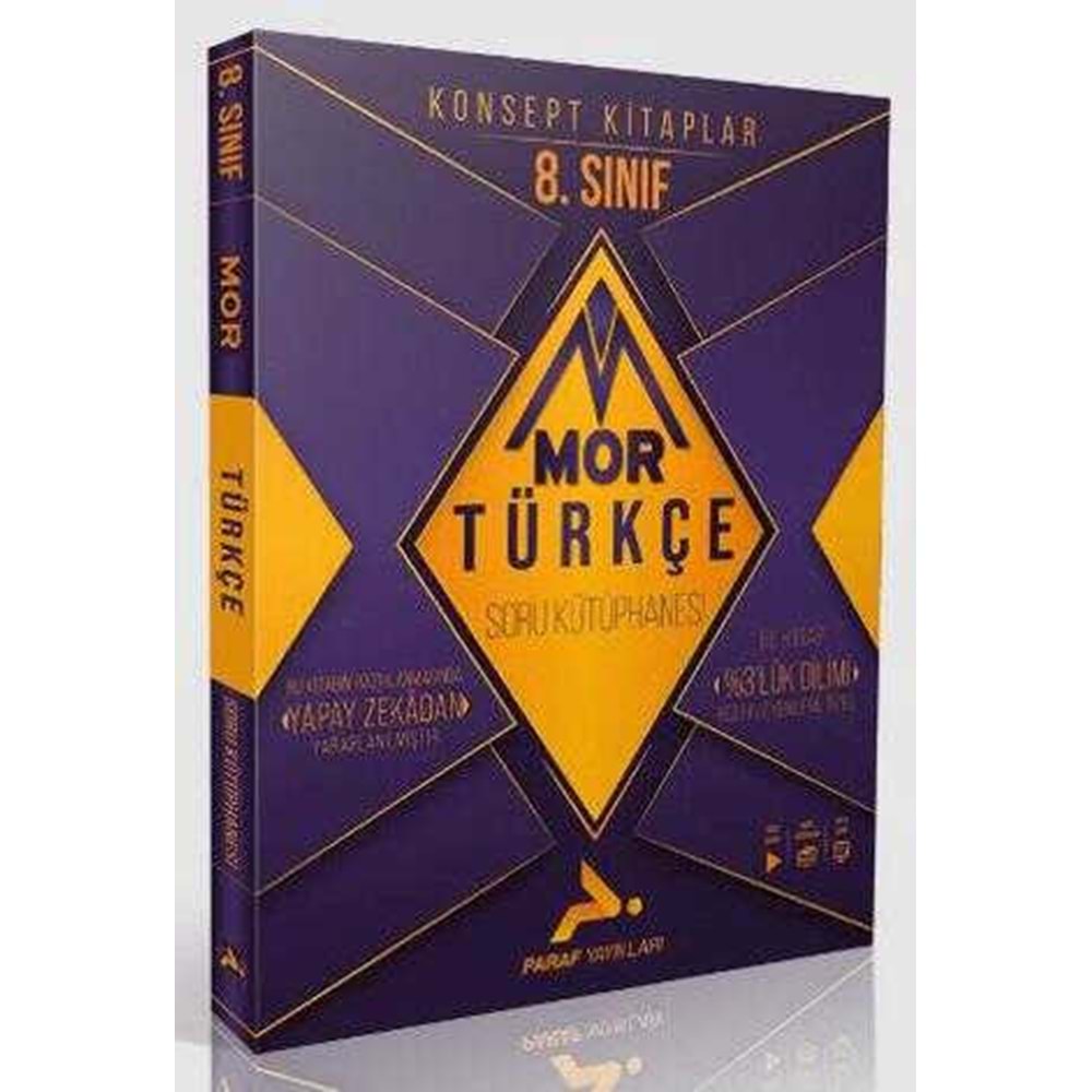 Paraf Yayınları Paraf 8. Sınıf Mor Türkçe Soru Kütüphanesi