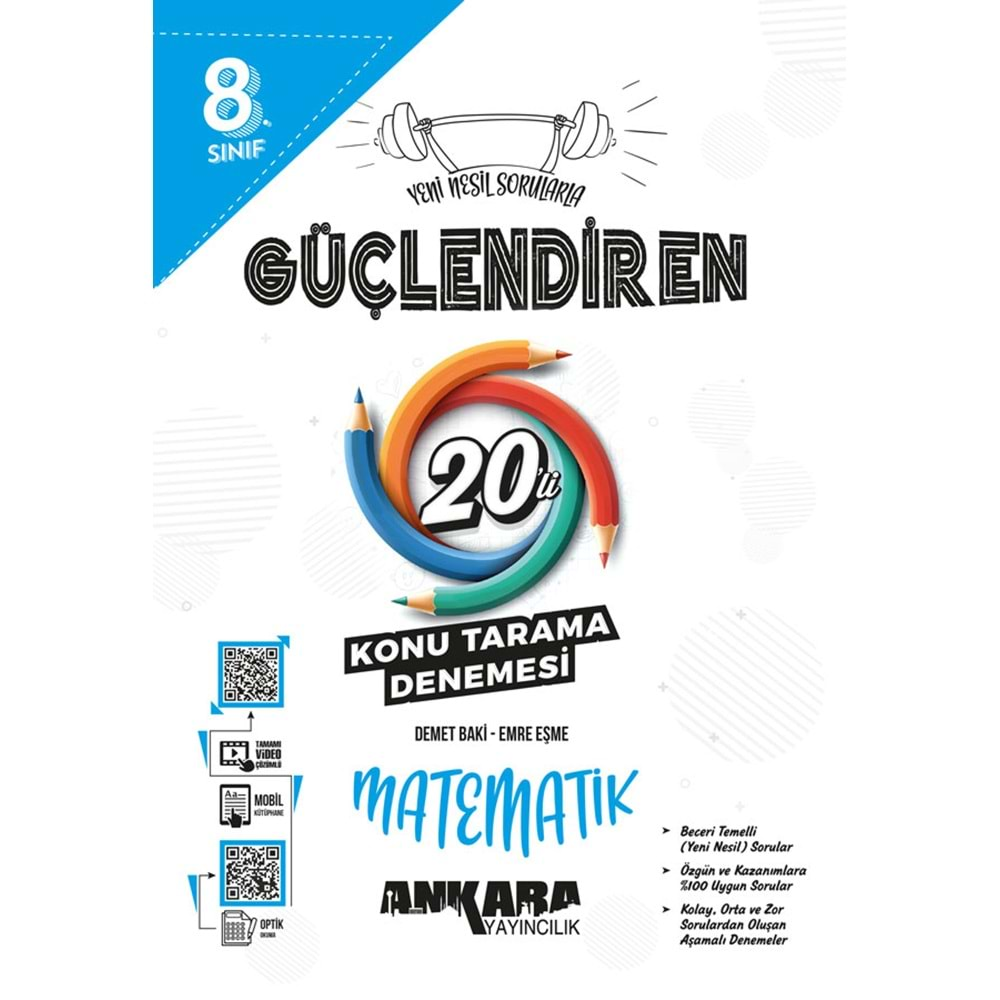 8.Sınıf Güçlendiren Matematik 20'li Konu Tarama Denemesi