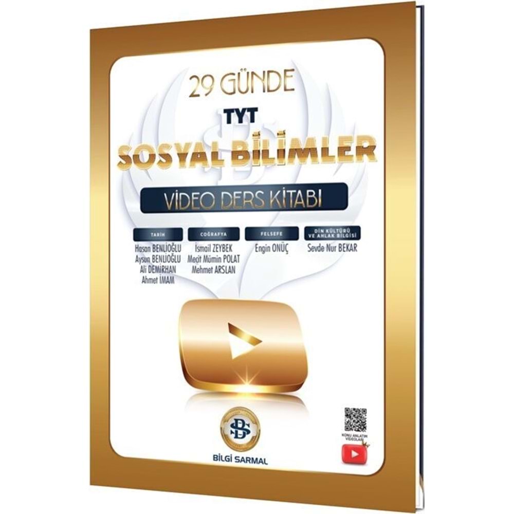 Bilgi Sarmal TYT Sosyal Bilimler 29 Günde Video Ders Kitabı