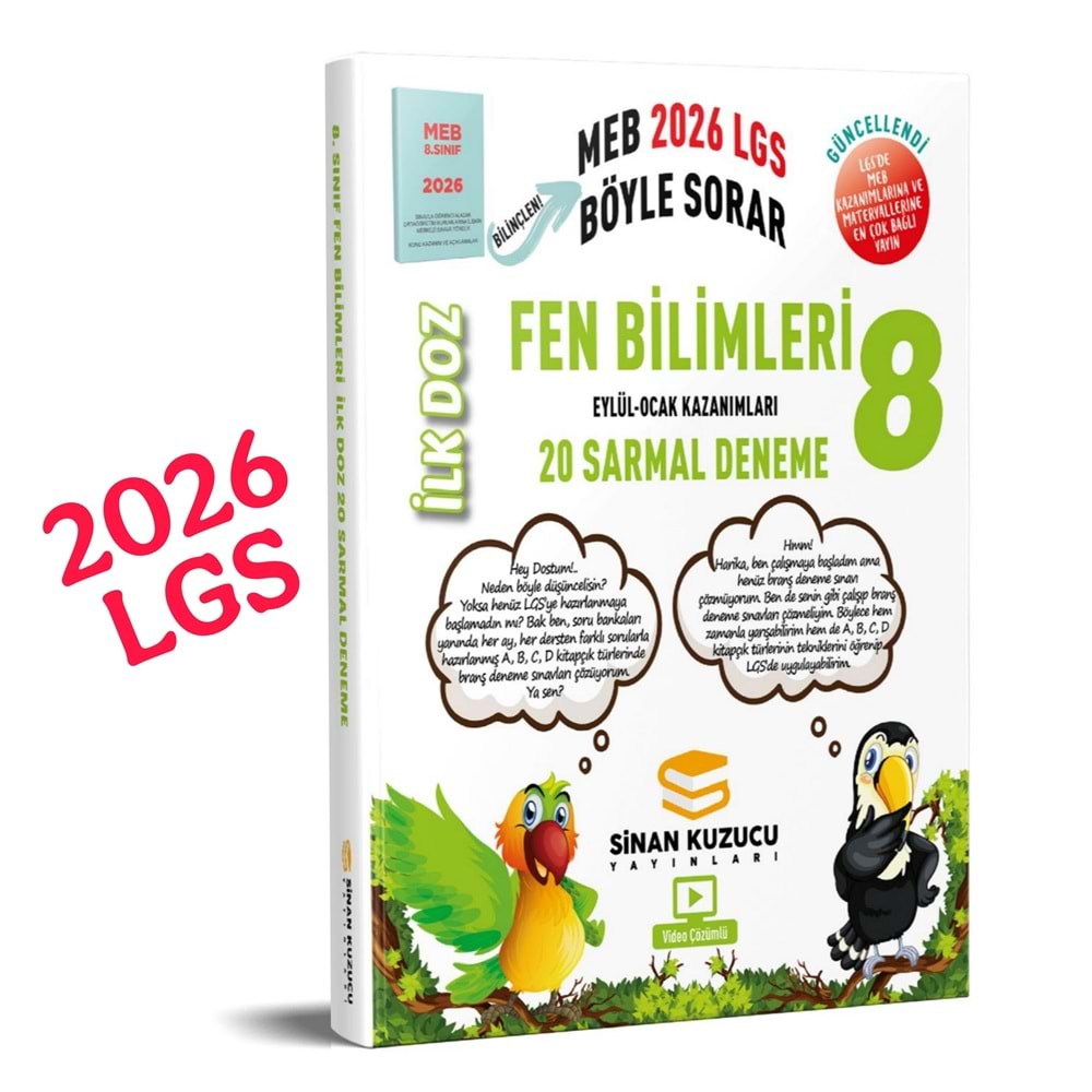 Sinan Kuzucu LGS 2026 Fen bilimleri İlk Doz 20 Li Sarmal Deneme
