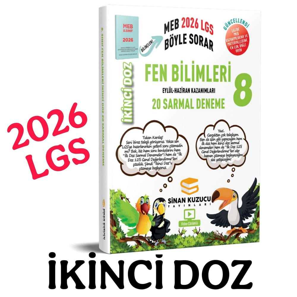 8. Sınıf | İKİNCİ Doz Sarmal Branş Denemeleri FEN BİLİMLERİ ( 2026 LGS )