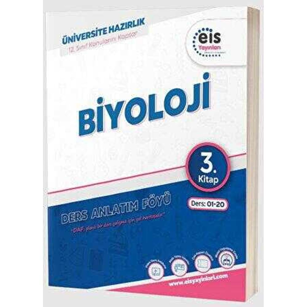 Eis Yayınları TYT AYT Biyoloji Ders Anlatım Föyü 3. Kitap