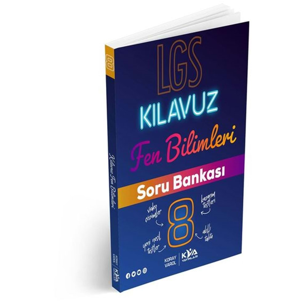 Koray Varol KVA 8. sınıf Klavuz Serisi Soru Bankası Fen Bilimleri