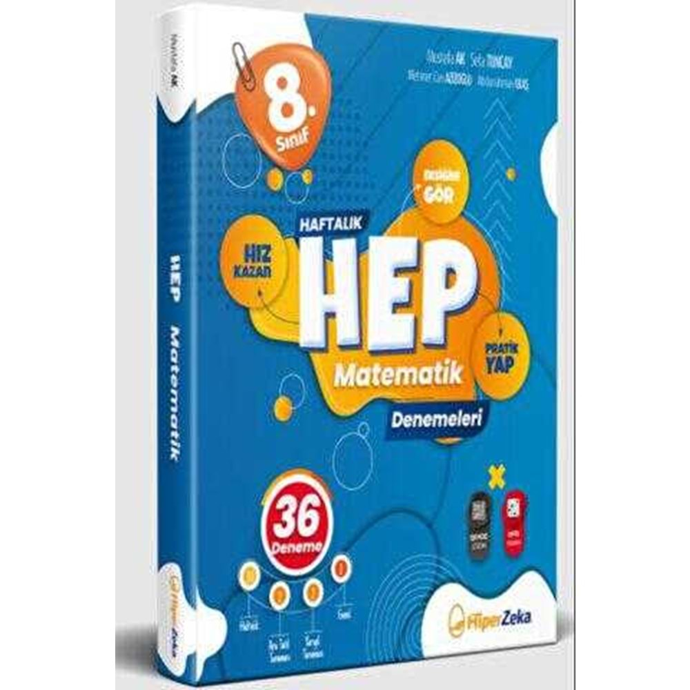 Hiper Zeka Yayınları 8. Sınıf Haftalık Hep Matematik 36 Deneme