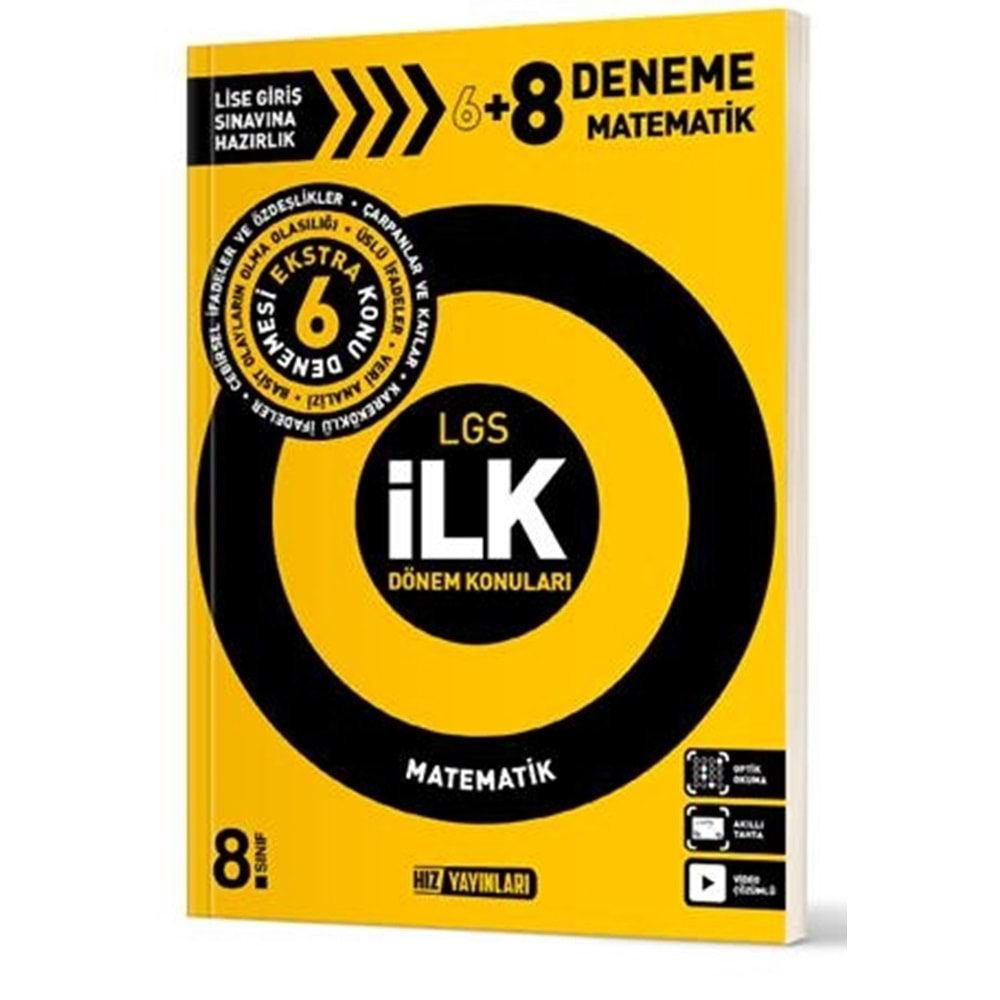 8.Sınıf LGS 1. Dönem Matematik Deneme Hız Yayınları