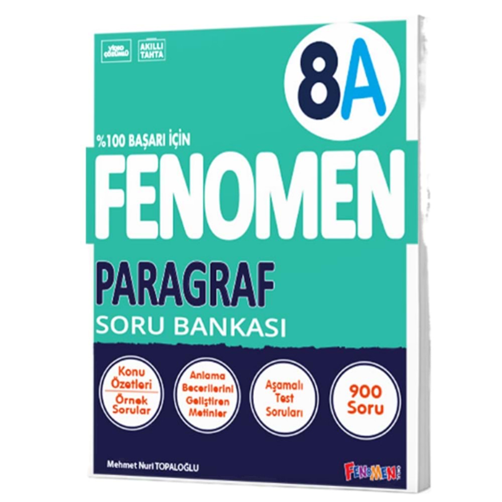 Gama Fenomen 8. Sınıf Paragraf Soru Bankası A