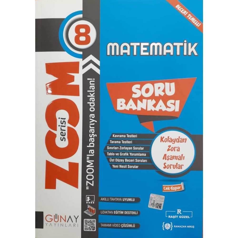 Günay Zoom 8. Sınıf LGS Matematik Soru Bankası