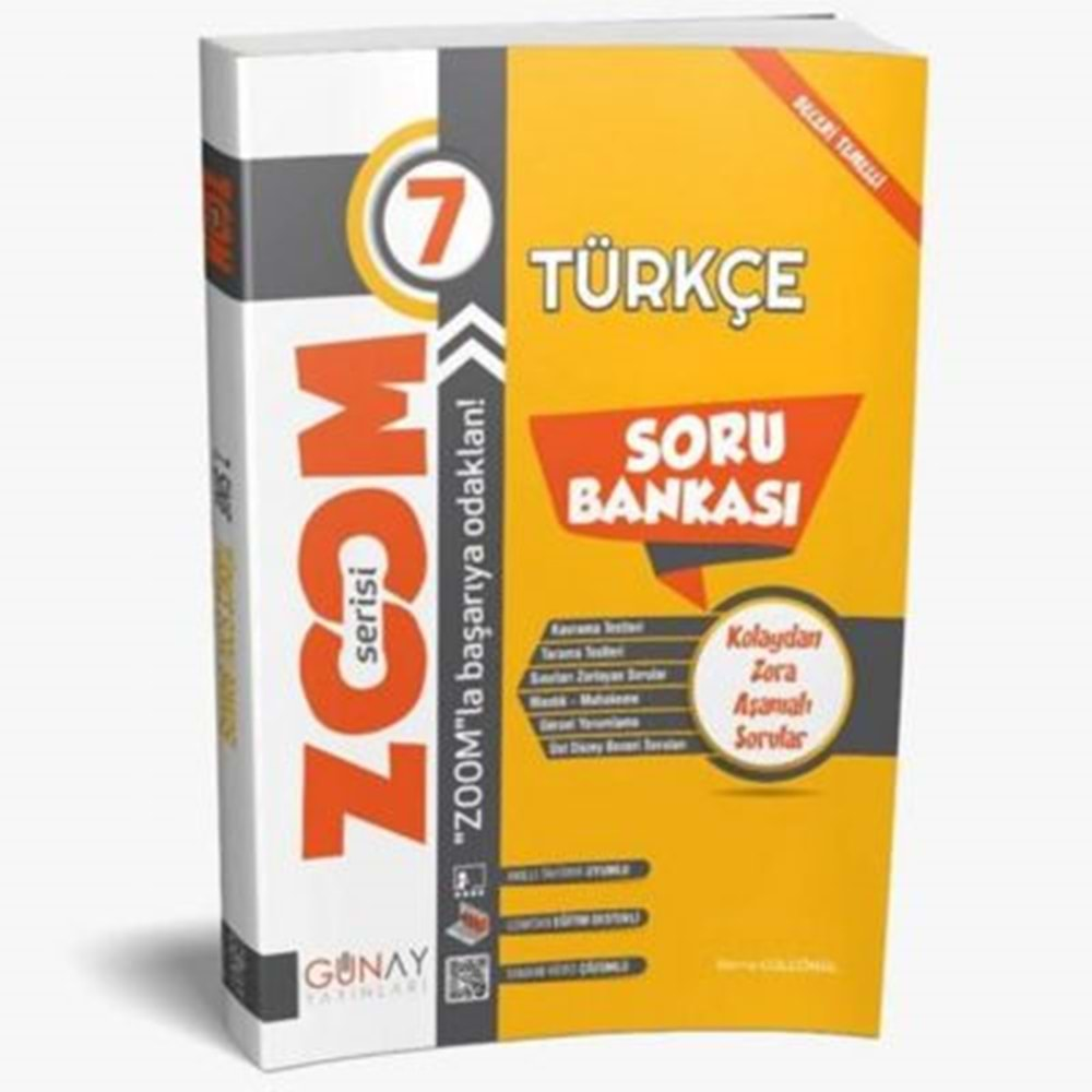 Günay Zoom Serisi 7. Sınıf Türkçe Soru Bankası