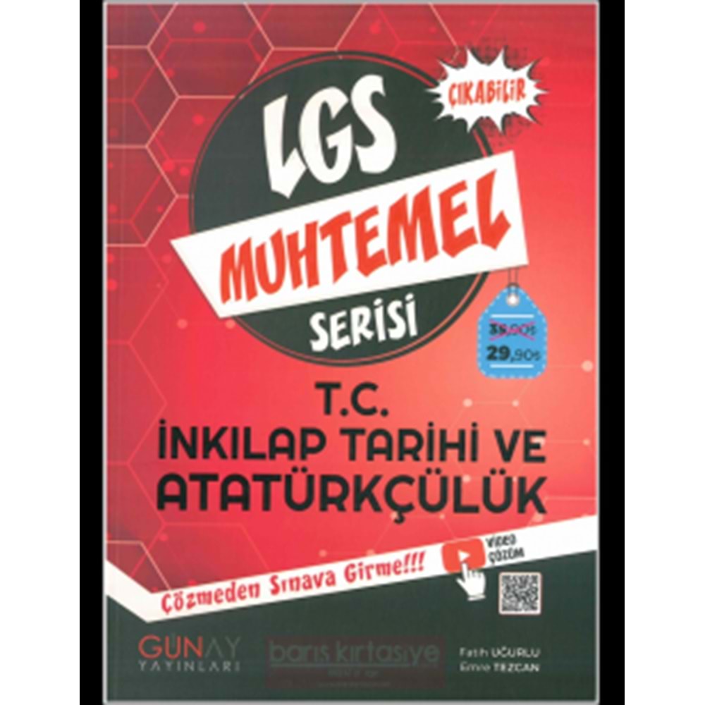 Günay Lgs Muhtemel Serisi Soru Bankası İnkılap Tarihi