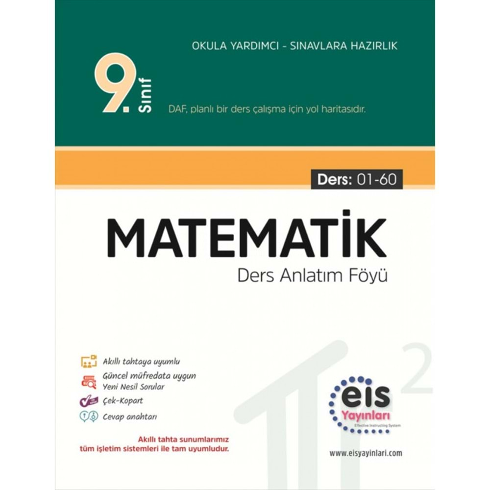 Eis 9. Sınıf Matematik Ders Anlatım Föyü