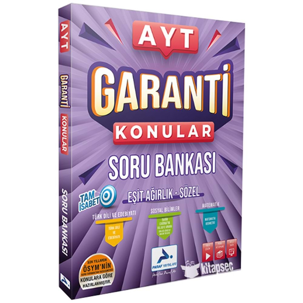 Paraf Ayt Garanti Konular Soru Bankası Eşit Ağırlık