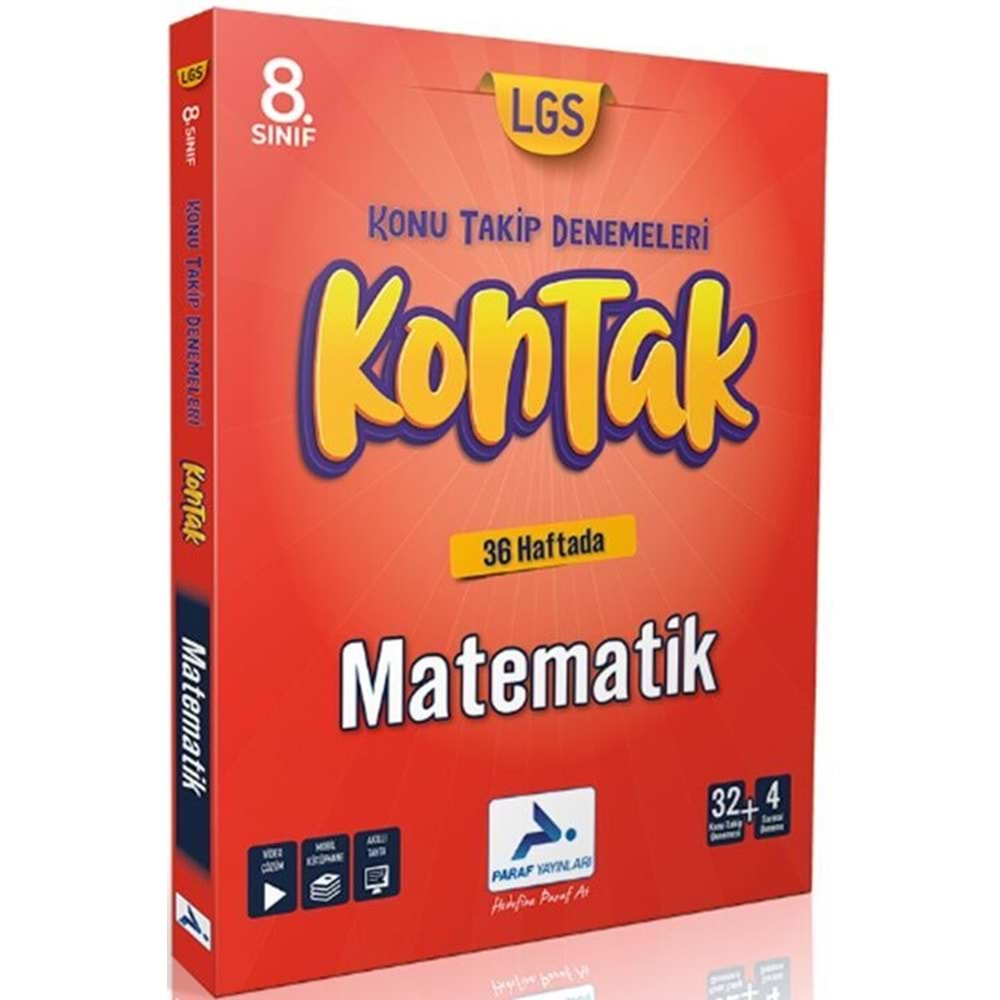 Paraf Yayınları 8. Sınıf Matematik Kontak Konu Takip Denemeleri