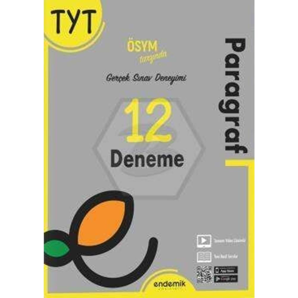 Endemik TYTParagraf Deneme 12 li